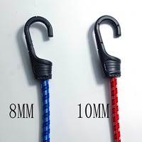 Cordon élastique en latex de 8 mm avec crochets, corde de fixation pour moto, bagages, vélo, extérieur, cordon en caoutchouc personnalisé avec bloqueur