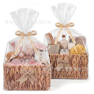 Woven <b>Storage</b> <b>Basket</b> Rectangle Handmade For Household Sundries Organizing Toys - Product Image 2