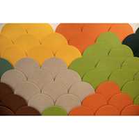 Panneau acoustique en fibre de polyester 3D Ginkgo, panneau mural d'absorption acoustique, revêtement de plafond décoratif pour l'intérieur