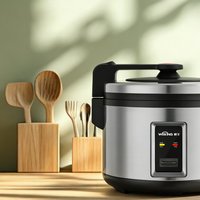 Nouvelle cuiseur à riz commercial en acier inoxydable de 13 L, cuisson automatique, maintien au chaud, cuve antiadhésive, tasse à mesurer pour utilisation en restaurant