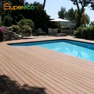 Plancher de terrasse en plastique et bois de piscine imperméable de différentes tailles