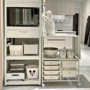 <b>Kitchen</b> sideboard, tea <b>cabinet</b>, storage <b>cabinet</b>, modern minimalist storage rack, living room <b>wall</b>-<b>mounted</b> movable storage - Product Image 1