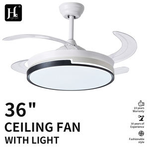 <b>Modern</b> Simple Living Integrated LED <b>Fan</b> Lamp Iron Body <b>with</b> DC Motor Invisible Hanging <b>Fan</b> Lamp for Dining and Bedroom - Product Image 2