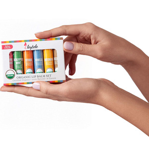 Set di Balsami <span class=keywords><strong>Labbra</strong></span> Naturali e Biologici con 6 Frutti, Burro di Karité, Miele, Mela e Cocco, Etichetta Privata OEM Personalizzata - Product Image 1