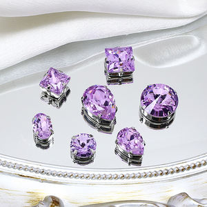 Dongzhou Kristalle Hochwertige violette K9 Kristall Strass Metall Einstellungen für Schmuck DIY Zubehör Großhandel Bulk Perlen - Product Image 4