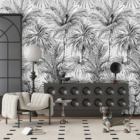 Papier Peint Mural Non Tissé Personnalisable Motif Animalier Style Art Déco Traditionnel Imperméable pour Appartement, Centre Commercial, Chambre, Salon – Installation Facile DIY