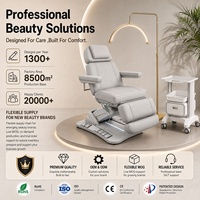 Table de massage électrique moderne à 4 moteurs avec chauffage intégré et commande au pied pour salon, clinique et hôpital