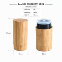 Envase Ecológico de Bambú para Desodorante en Barra, Recargable, de 15g, 30g, 50g y 75g, Envase de Madera Natural para Productos de Cuidado de la Piel, Venta al Por Mayor