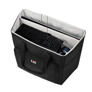 Sac à dos portable pour ordinateur portable, idéal pour le transport et le rangement en voyage, pour ordinateur de bureau et de jeu, en polyester de bonne qualité, simple et pratique. - Product Image 3
