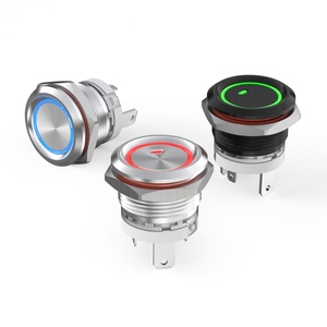 19mm Metal <b>Push</b> <b>Button</b> <b>Switch</b> 16A High Current LED with Latching Momentary 1NO Mini <b>Switch</b> for International Markets - Product Image 1
