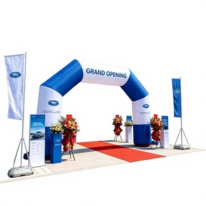 Arche d'entrée gonflable imperméable avec logo personnalisé imprimé numériquement et ventilateur intégré, 8-10 pieds, pour l'inauguration d'un magasin - Product Image 3
