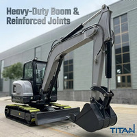 Nouvelle conception, mini-excavatrice chinoise de 6 tonnes, fabricant TE65, excavatrice sur chenilles de 6,6 tonnes, homologuée CE EPA, Yanmar Euro 5