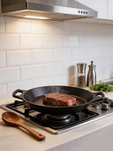 ZUNCK High Ear Denier Nonstick Classic Iron Pan32/36/40CM for Gas &amp; Induction Cookers - Product Image 4