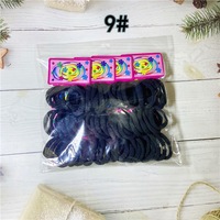 Lot de 72 chouchous en nylon sans couture pour bébés filles, accessoires capillaires, ensemble de bandes élastiques roses pour enfants, attaches pour cheveux noires très élastiques