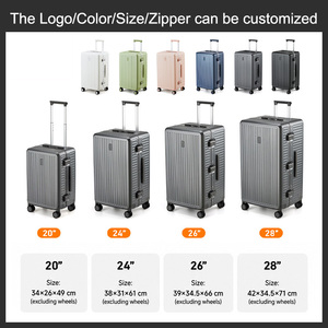 <span class=keywords><strong>Valise</strong></span> de voyage en <span class=keywords><strong>polycarbonate</strong></span> PC de 20/24/26/28 pouces, design tendance, roues silencieuses, bagages à main, directement de l'usine - Product Image 2