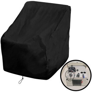 Marine Center <b>Console</b> Cover <b>Black</b> 14 To 18 Feet Polyester With Pvc Outdoor Boat Protection - Product Image 3