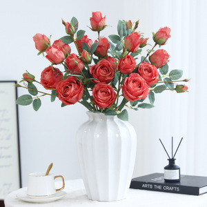 Louis Rose sang trọng phòng khách Bảng trang trí khô Bionic Bó hoa có thể truy cập lụa hoa sắp xếp hoa nhân tạo - Product Image 1