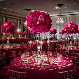 IFG personnalisé luxe fuchsia/plus foncé rose boule de fleurs centres de mariage