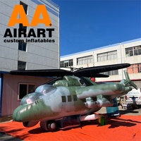 Modélisation d'hélicoptère gonflable en plein air pour exposition de modèles