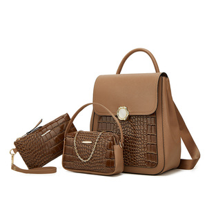 Nouveau sac à dos tendance pour femmes, style coréen, ensemble de trois pièces, vente en gros - Product Image 3
