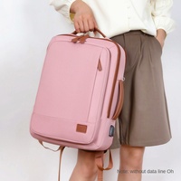 Sac à dos pour ordinateur portable de voyage d'affaires avec logo personnalisé, doublure en polyester, 20-35L, sac à dos pour ordinateur avec extension et port USB