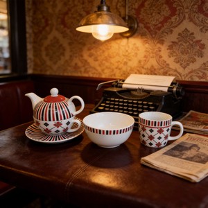 Juego de Vajilla HARVIT para <span class=keywords><strong>Desayuno</strong></span>, Tazón para Cereal, Plato para Postre, Tazas, Platos Pequeños - Vajilla de Porcelana para el Té de la Tarde, Juego de Café Alemán - Product Image 4