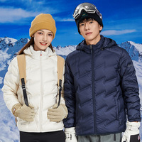 Veste de mode coupe-vent mince et chaude de couleur unie pour les amoureux du plein air Veste en duvet élégante