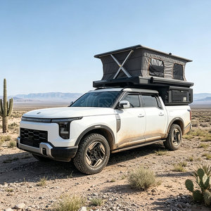 Cámper Manual Desplegable de Doble Deslizamiento para Camioneta Tacoma <span class=keywords><strong>Hilux</strong></span> Ranger, Carcasa para Plataforma de Camioneta <span class=keywords><strong>4x4</strong></span>, RV, Batería LiFePO4 Impermeable - Product Image 1
