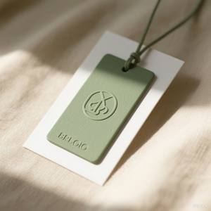 Etiquetas colgantes de papel de lujo recicladas personalizadas, logotipo en relieve impreso, ropa y etiquetas para ropa de lujo, etiqueta colgante de joyería - Product Image 2