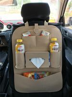 Organizador de Asiento de Coche Unisex de Fieltro No Tejido Lavable con Bolsa de Viaje Colgante - Color Personalizable 55x40cm Patrón Sólido