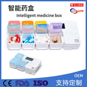 Organizador de Pastillas Inteligente para una Semana con Caja de Medicamentos de Gran Capacidad y Reloj Despertador para Uso Promocional - Product Image 2