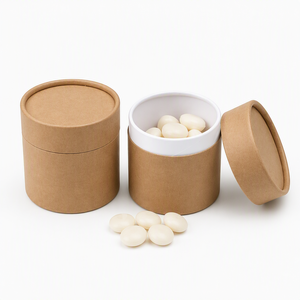 กระป๋องกระดาษคราฟท์แบบมีซับในเกรดอาหาร ปลอดพลาสติก ย่อยสลายได้ สำหรับบรรจุชา กาแฟ ถั่ว ขนมขบเคี้ยวแห้ง บรรจุภัณฑ์สำหรับขายปลีกจากโรงงาน - Product Image 2