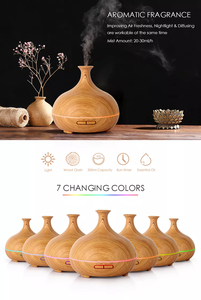 Minigo 500ml difusor ultrasónico de aceite de grano de madera humidificador esencial de viaje con 1 año de garantía para uso doméstico - Product Image 5