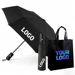 Promotional Business Gift 3 <b>Fold</b> Pongee Uv Umbrella Wholesale Automatic Umbrella Customize Umbrella with Logo Printing - Product Image 1