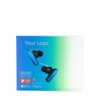 Custodia per Auricolari in PET con Finestra Trasparente, Confezione per Auricolari in Plastica Resistente con Design Laterale Sporgente, Accessorio da Viaggio Leggero