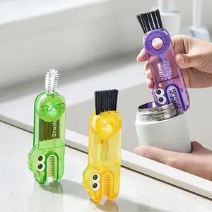 Cup Lid <strong>Cleaning</strong> <strong>Brush</strong> 3 In 1 Cup Cleaner <strong>Brush</strong> New Multifunctional Cleaner Lid <strong>Brush</strong> <strong>Cleaning</strong> Tool Bottle Gap Cleaner <strong>Brush</strong> - Product Image 1