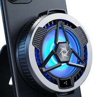 Support de téléphone magnétique portable avec ventilateur de refroidissement et affichage de la température pour bureau et usage quotidien du téléphone
