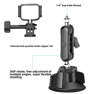 Hongdak pour caméra d'action DJI <span class=keywords><strong>Go</strong></span> <span class=keywords><strong>Pro</strong></span> Insta 360, <span class=keywords><strong>ventouse</strong></span> de voiture en alliage d'aluminium, rotation à 360 degrés, compatibilité universelle, 10 kg - Product Image 3