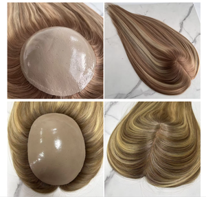 Système adhésif pour perruque en cheveux naturels pour <span class=keywords><strong>femme</strong></span>, avec base en silicone et base en soie, pour cheveux clairsemés, type 'Crab Liver' pour cheveux - Product Image 5