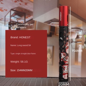 Honest Changjian 5 moderno electrónico a prueba de viento Metal encendedor de cigarrillos al aire libre de gran capacidad al por mayor - Product Image 3