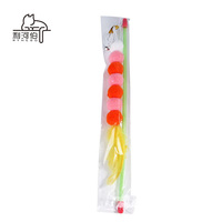 Accessoires pour animaux de compagnie, vente chaude, jouet pour chat, teaser de jeu, mouvement actif, jouet pour chat bleu, autocollant