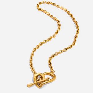 Collar Minimalista de Alta Gama, Resistente al Agua, de Acero Inoxidable con Baño de Oro de 18k, Cierre OT, para Mujer - Product Image 6