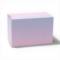 Boîtes d'emballage cosmétiques en carton ondulé kraft biodégradable et recyclable, imprimées en quatre couleurs, avec fermeture éclair, forme oblongue, respectueuses de l'environnement