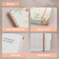 Agenda de mariage et organisateur spiralé de luxe personnalisé 2026 2027 avec boîte
