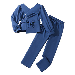 All'ingrosso ragazze 8-12 anni di abbigliamento vendita calda manica lunga top ragazze set abbigliamento per ragazze adolescenti - Product Image 1