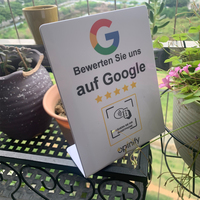 Impression personnalisée d'étiquettes en acrylique PVC Tag213, menu de restaurant, avis Google, support NFC, carte d'affichage de table