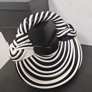 Sac fourre-tout en néoprène tissé de couleur unie personnalisé pas cher, sac à main de créateur pour l'extérieur, grand sac de plage pour femmes, sac de fête de luxe - Product Image 4