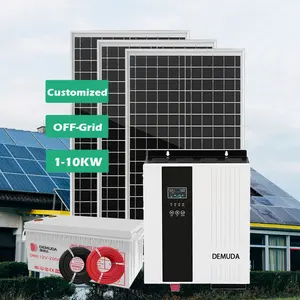 बंद ग्रिड संकर सौर ऊर्जा पीवी प्रणाली 1kw 3kw 5kw 6kw 8kw 10kw 10kva पूरा सौर पैनल बिजली व्यवस्था के लिए घर घर में उपयोग