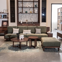 Modernes Sofa mit Weichen Kissen Massivholzrahmen Ledersitz Rückenlehne Wohnzimmermöbel Villa-Lobby Anpassbare Farbe