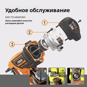 Fábrica de alta calidad OEM <span class=keywords><strong>Freeman</strong></span> LD3490 pistola grapadora alimentada por batería ángulo plano 34 grados <span class=keywords><strong>clavadora</strong></span>, <span class=keywords><strong>clavadora</strong></span> eléctrica sin escobillas - Product Image 5